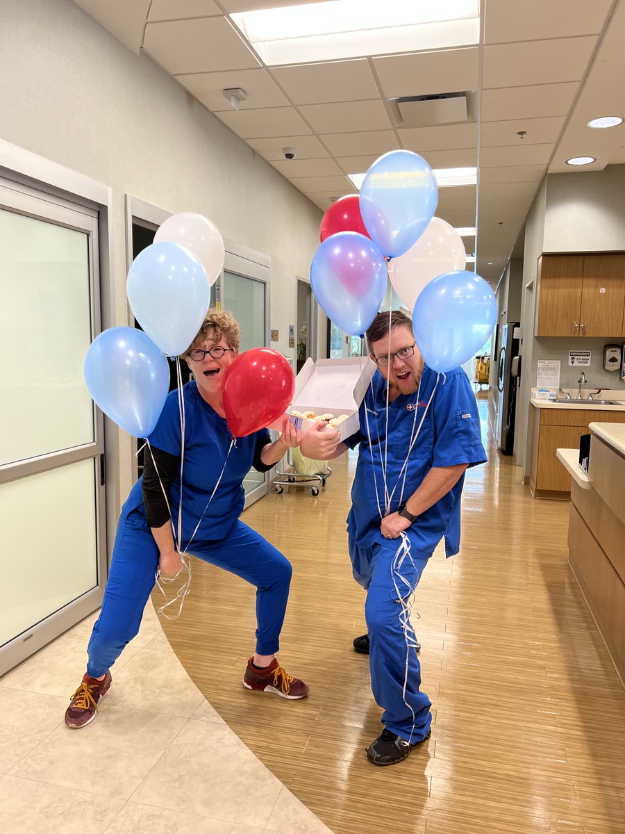 KyleERHospital's tweet photo. We are kickin’ off the celebration of Nurses’s Week with these two stars! We have some of the most genuine, loving, caring, empathetic, intelligent, and dedicated nurses a facility could ever hope for. They are the backbone of what we do here and we are so thankful to have th ... https://t.co/AoUAkctjp2