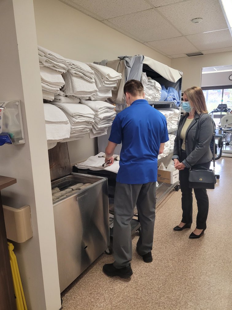 tracey_tapper's tweet photo. Mrs. Balogh, thank you for your visit today and your willingness to wear a hairnet. Way to go! https://t.co/CeHAqLZ2OK