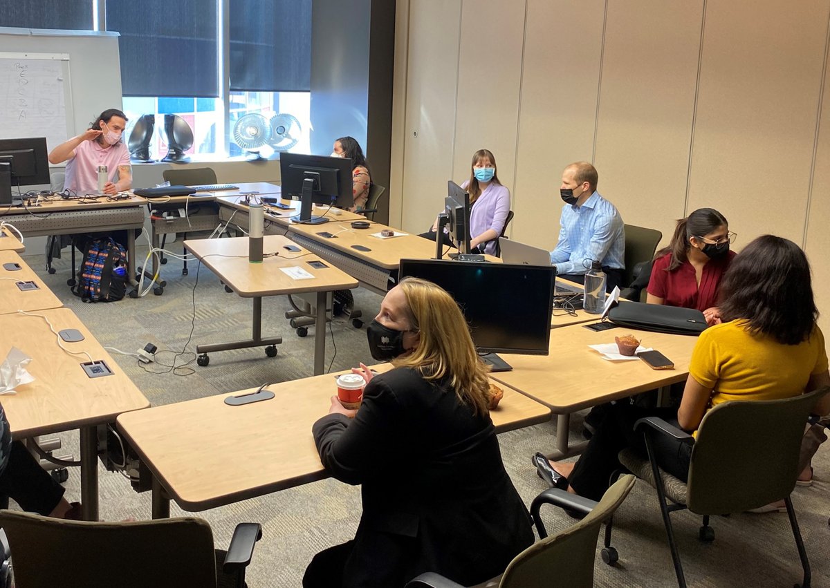 We hosted a small meet and greet for new staff today. Welcome aboard Josh, Manisha, Julie and Favour! 
#AudGenMB #NewStaff #welcome