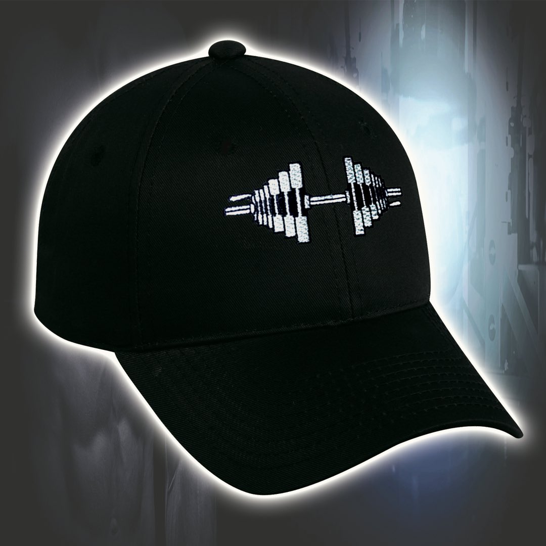 MuscleGear's tweet photo. Muscle Gear! Classic low profile, Black , Barbell embroidered, adjustable baseball cap. Your new favorite baseball cap. More colors &amp; tons of hardcore gym gear. visit: https://t.co/7QvhsiQWKa 20% off 🏋🏽 #workout #weightlifting #physique #powerlifting #fitness #gym #fit #crossfit https://t.co/juq7zN3yUi