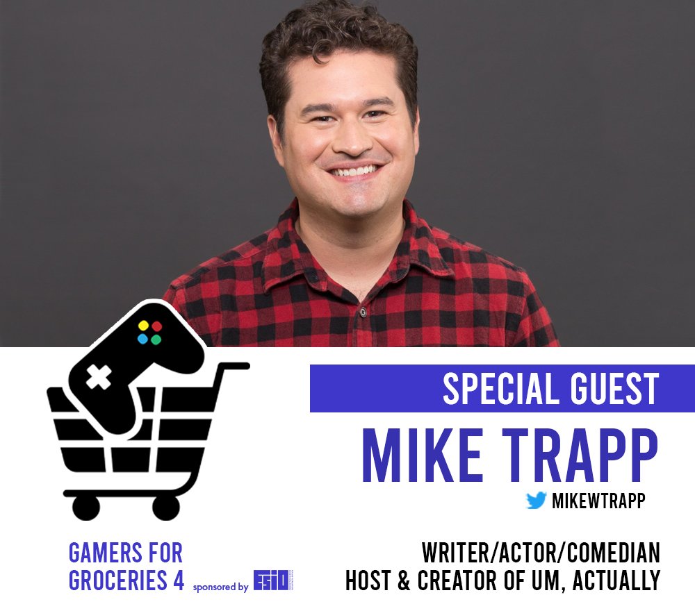 Gamers for Groceries (@gamersgroceries) on Twitter photo We're excited to announce that <a href="/MikeWTrapp/">Mike Trapp</a> will be joining us on May 28! Tune into our stream to see an exclusive interview with the host and creator of <a href="/UmActuallyShow/">Um Actually</a>! We're excited to announce that <a href="/MikeWTrapp/">Mike Trapp</a> will be joining us on May 28! Tune into our stream to see an exclusive interview with the host and creator of <a href="/UmActuallyShow/">Um Actually</a>!