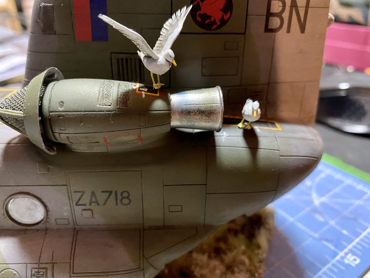 g00nshow's tweet photo. The BN โShuddering Shithouseโ vignette is done. Itโs designed to be viewed from the starboard side, so had a little fun with an โEaster eggโ on the port in case anyone gets to view that side. โBugger off!โ #BravoNovember #chinook #Falklands40 https://t.co/AMivFfESpB
