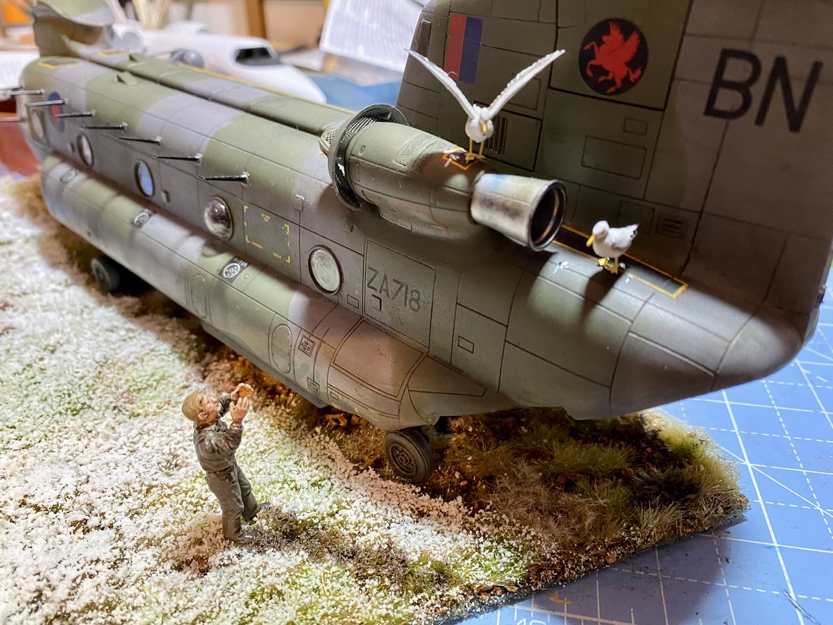 g00nshow's tweet photo. The BN โShuddering Shithouseโ vignette is done. Itโs designed to be viewed from the starboard side, so had a little fun with an โEaster eggโ on the port in case anyone gets to view that side. โBugger off!โ #BravoNovember #chinook #Falklands40 https://t.co/AMivFfESpB