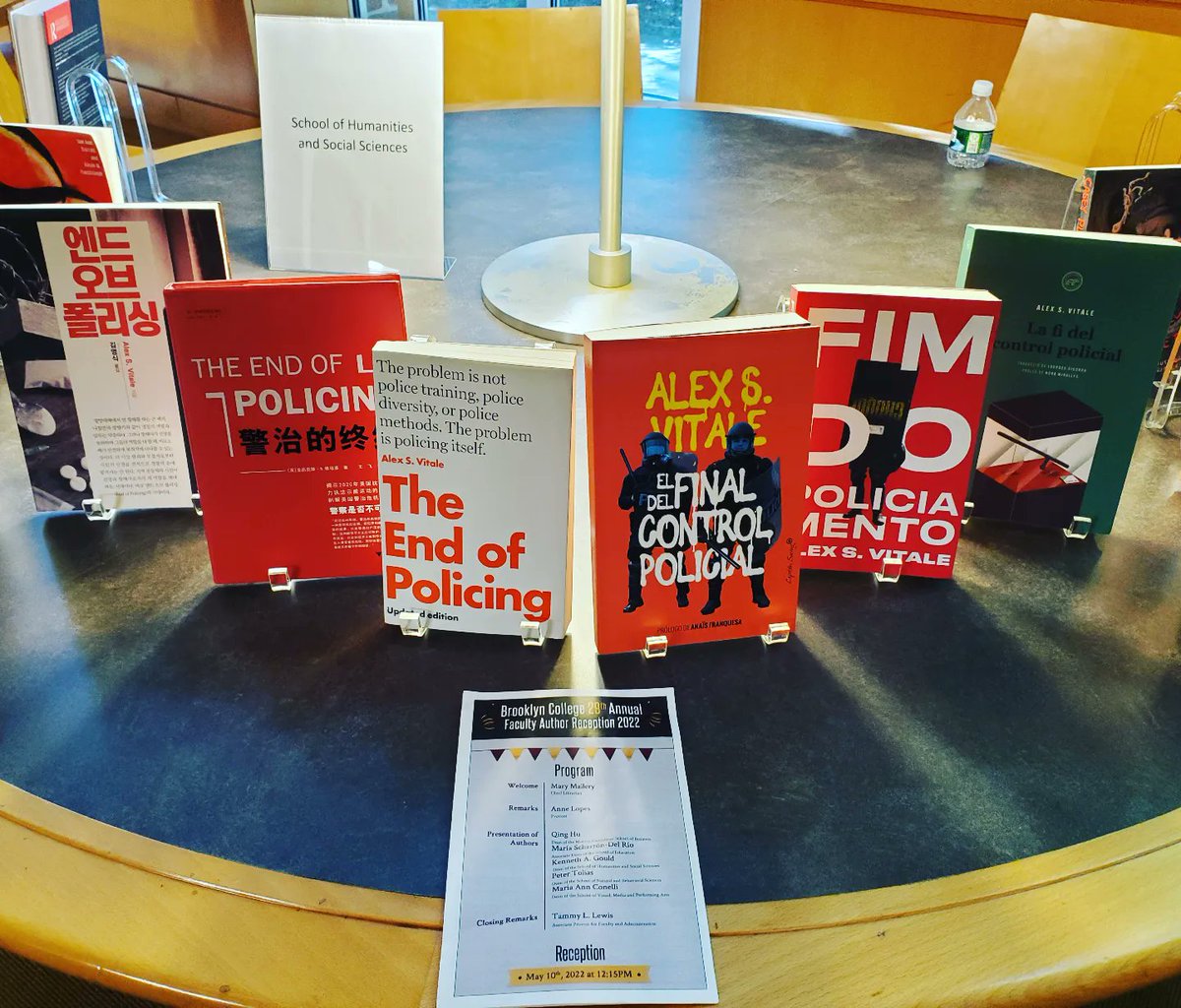 The End of Policing, in its many editions, on display at the Brooklyn College Library (<a href="/BCLibrary/">Bklyn Coll Library</a>).