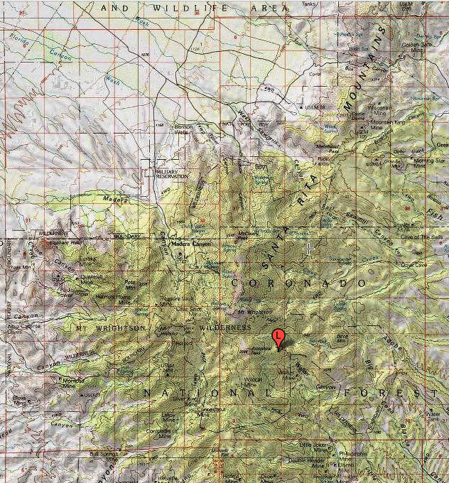 thesnowbirds's tweet photo. #JosephineFire appears to be in Mr. Wrightson Wilderness Area 1.6 mi. SE from Mt. Wrightson itself. Elev. of fire appears to be ~ 6850 ft. in rugged terrain. Dispatch named incident for nearby Josephine Peak. #AZFire As of 2:30 PM, there is no Inciweb page. Use Twitter hashtag. https://t.co/F53cVJkznU