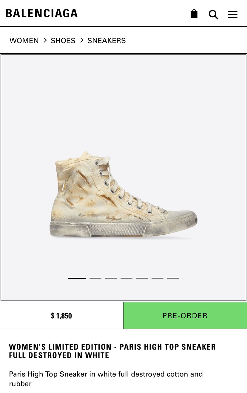 matt on X balenciaga is now selling beat up converse for 1850 https t sNHhAkWK7f X