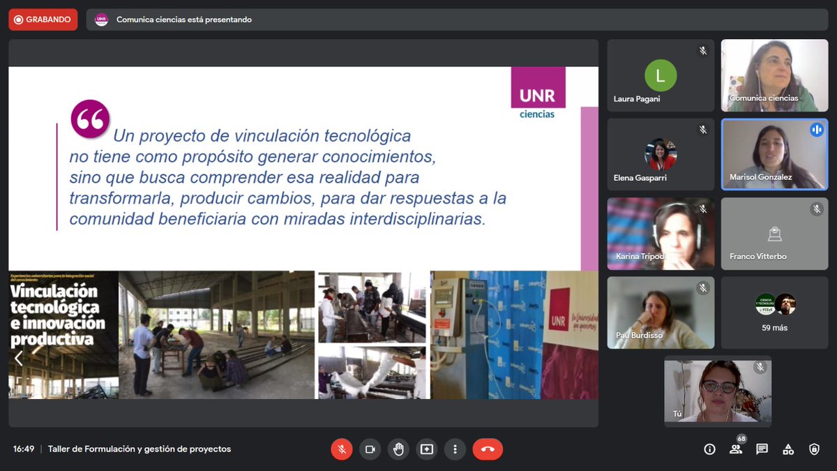 📝Inició la segunda edición del Taller de Formulación y Gestión de Proyectos.
De esta propuesta de @ComCiencia que llevan adelante <a href="/gabitallarico/">Gabi Tallarico</a> y Marisol González participan más de 75 docentes, investigador@s y miembros de nuestra comunidad <a href="/UNRoficial/">UNR</a> 🙋‍♀️🙋‍♂️