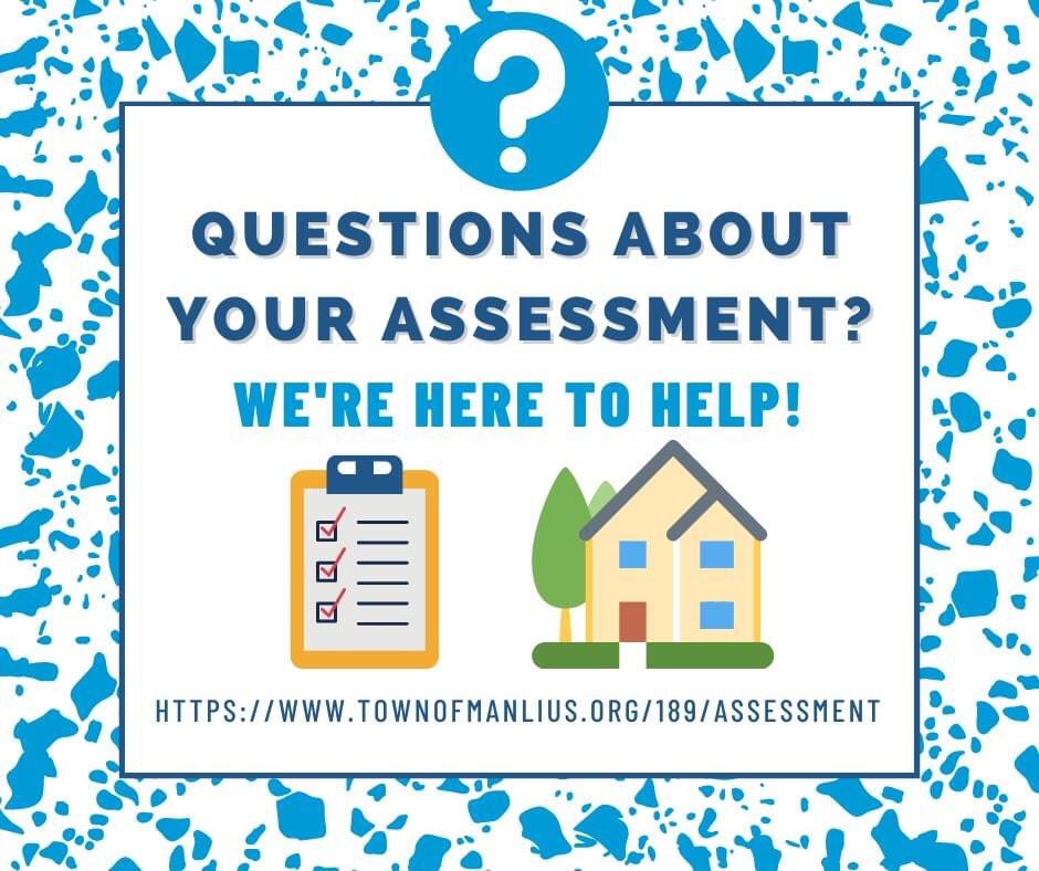 To learn more about the grievance process, please watch the video presentation our Town Assessor gave on FB or visit our website (townofmanlius.org/189/Assessment). If you or someone you know has any questions, please reach out to our Assessor's Office at 315-637-9854. We're here to help!