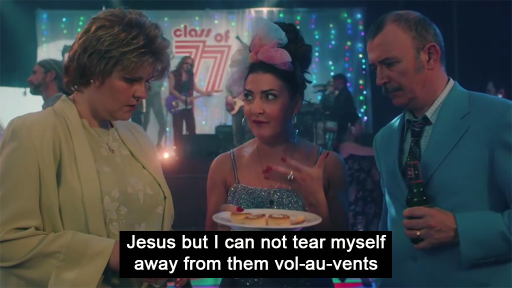 sarahisnothere's tweet photo. Me at every wedding, birthday, christening and Christmas party #DerryGirls https://t.co/o9m24qFhpV