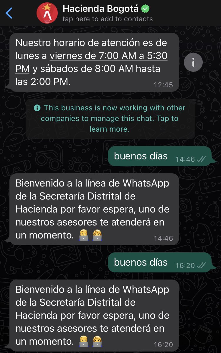 ivanramirez86's tweet photo. imposible comunicarse con @HaciendaBogota !! no hay forma por ningún canal que a uno le contesten https://t.co/XYnwTRxQko