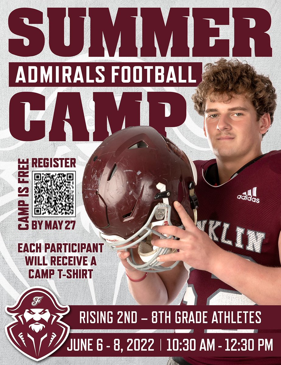 Coach Cathey (@wcsfhstc) on Twitter photo Franklin Community let's get those kids out for Football camp! The young Ads are going to LOVE this camp! <a href="/FHSAdmiralsFB/">Franklin Football</a> <a href="/wcsFHS/">Franklin High School</a> <a href="/wcsGMS/">Tim Drinkwine</a> <a href="/fssdFMSPrin/">Charles E. Farmer, Ph.D.</a> <a href="/fssdPGMS/">Poplar Grove 5-8</a> <a href="/playgrassland/">Grassland Athletics</a> <a href="/FranklinCowboys/">Franklin Cowboys</a> Franklin Community let's get those kids out for Football camp! The young Ads are going to LOVE this camp! <a href="/FHSAdmiralsFB/">Franklin Football</a> <a href="/wcsFHS/">Franklin High School</a> <a href="/wcsGMS/">Tim Drinkwine</a> <a href="/fssdFMSPrin/">Charles E. Farmer, Ph.D.</a> <a href="/fssdPGMS/">Poplar Grove 5-8</a> <a href="/playgrassland/">Grassland Athletics</a> <a href="/FranklinCowboys/">Franklin Cowboys</a>