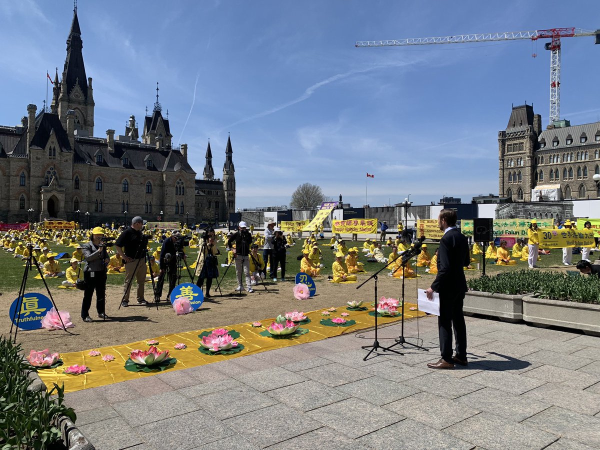 MichaelCooperMP's tweet photo. Today I joined colleagues to celebrate the 30th Falun Dafa Day on Parliament Hill. 
 
We stand in solidarity with the millions of Falun Dafa practitioners who face egregious human rights abuses by the Chinese Communist regime. https://t.co/GipO57ldfy