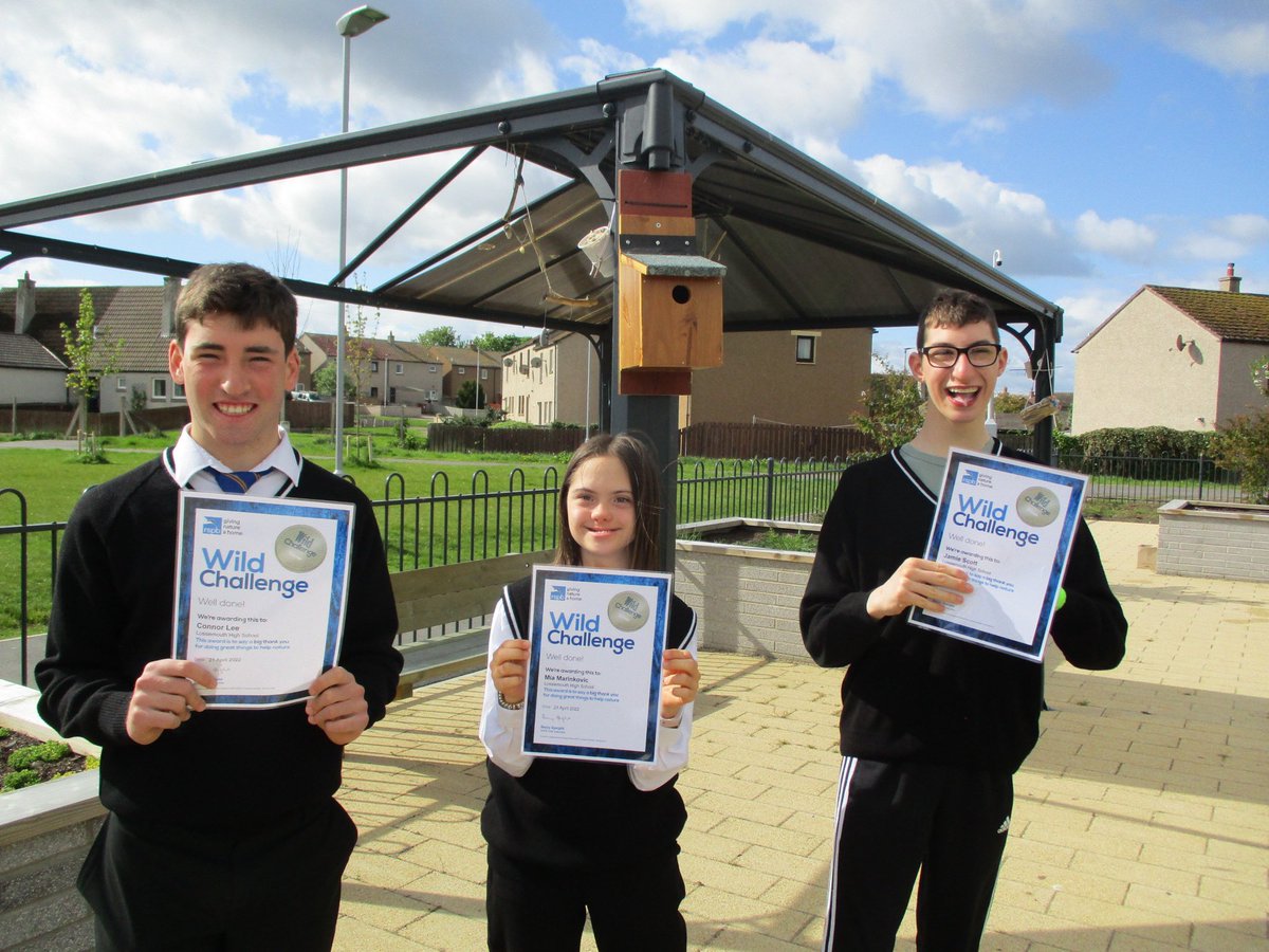 The Support for Learning RSPB project group have been working really hard on their RSPB Wild Challenge and have now achieved their Silver Award. Mrs Beacham is so proud of them for their achievement and for looking after the birds.  Well done! #RSPB #ASN #Lossiehigh