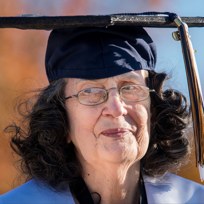 UTChattanooga's tweet photo. Pat Ormond plans to earn a bachelor’s degree in history then aim for another one in sociology after that. 🎓 #UTCGrad
