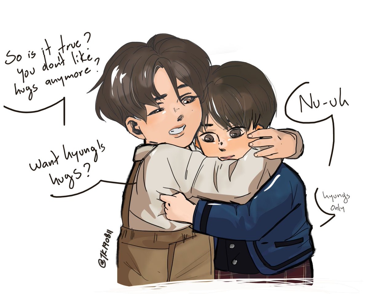 TK190811's tweet photo. Little 🐰 wants to prove he's a grown up kid so he can go outside and play with 🐯
🐰 "I dressed myself and I won't ask for hugs!! I don't even like them anymore!!" https://t.co/4OjhhCNjT9