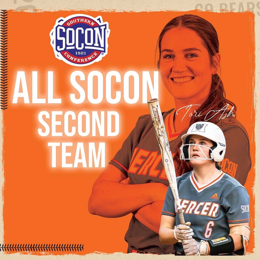 Tori Ash, All Southern Conference Second Team 

🐻 158 putouts 
🐻 1.000 FLD% in conference 
🐻 24 hits, seven RBI, six runs, and two doubles 
 
Congratulations Tori! 👏🏼

#RoarTogether