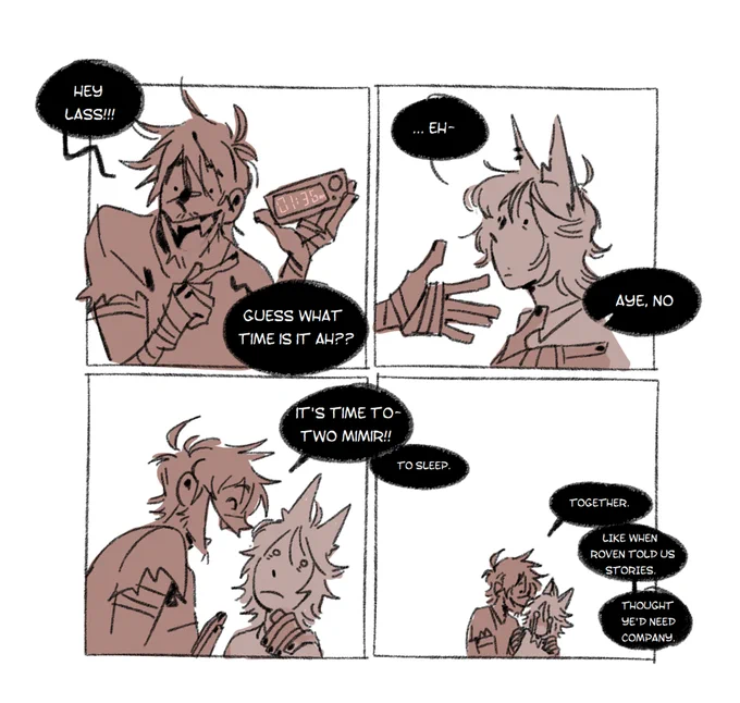he's the punk-looking friend that's actually a very very very soft himbo who deeply cares for his bestie and might show it in the most unexpected ways :) 