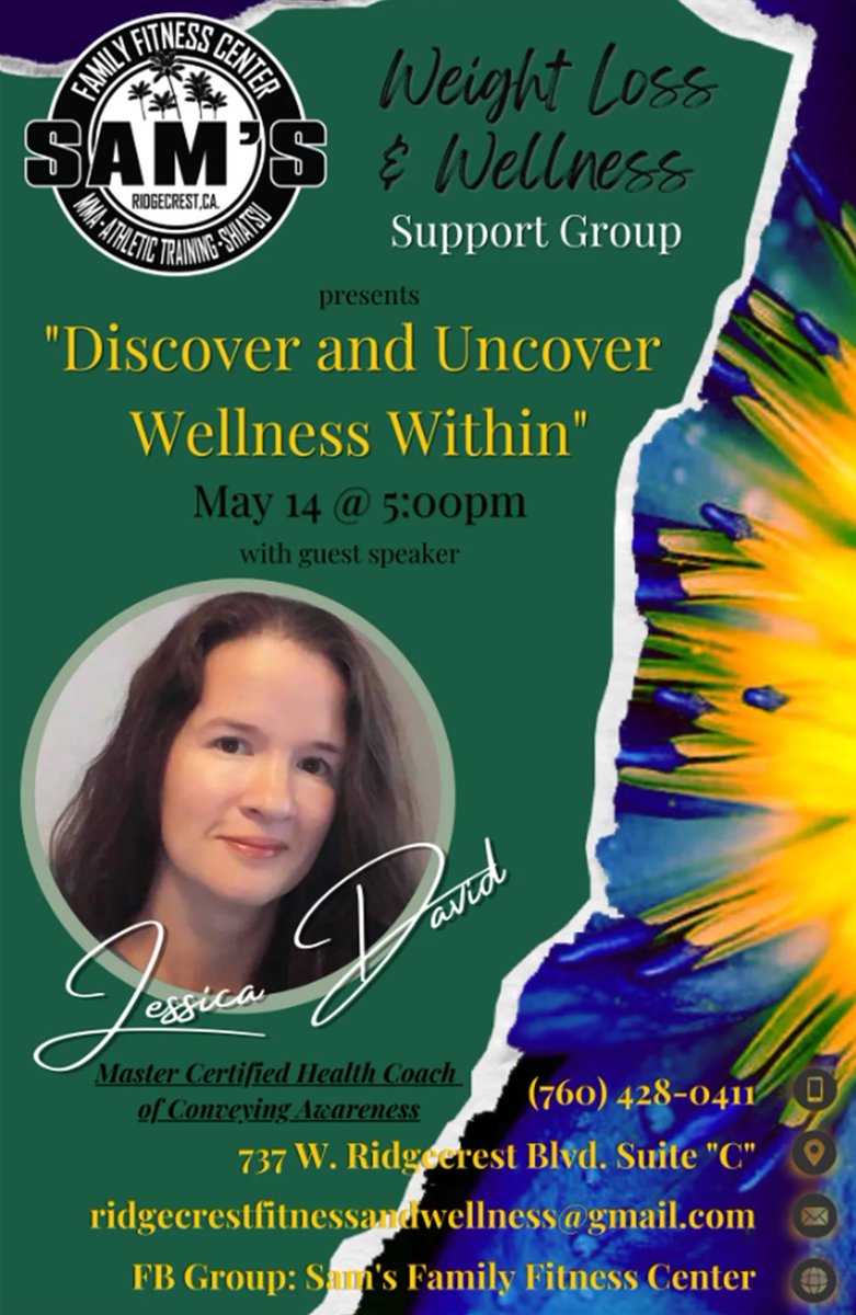 rcchamber's tweet photo. Member Announcement: @conveyawareness will be speaking at Sandra Eilene's monthly wellness support group this Saturday at Sam's Family Wellness Center. 

The event is free but RSVP is recommended. Details are on the flyer. 

#wellnesswithin
#support
#supportsmallbusiness https://t.co/CxxvtV7Gkt