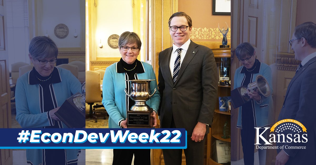 KansasCommerce's tweet image. Kansas is continuing to boom in economic development and the world is taking notice. Just this last year, Kansas won both the Gold Shovel Award and the Governor’s Cup for the most private sector investment of any state on a per capita basis. #EconDevWeek22