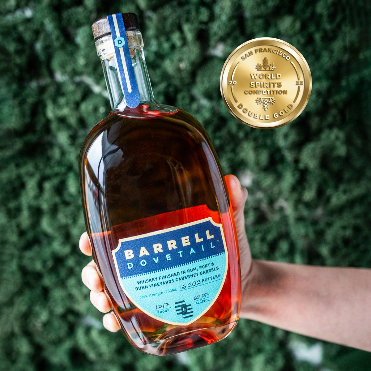 BarrellBourbon's tweet photo. A whiskey worthy of a Double Gold medal - our award-winning Barrell Dovetail took almost a year to get right, from blending to labeling, all coming together in a seemingly perfect point.

#BarrellCraftSpirits #BarrellBourbon #SanFranciscoWorldSpiritsCompetition #Bourbon #Whiskey https://t.co/HPWAhQIZbO