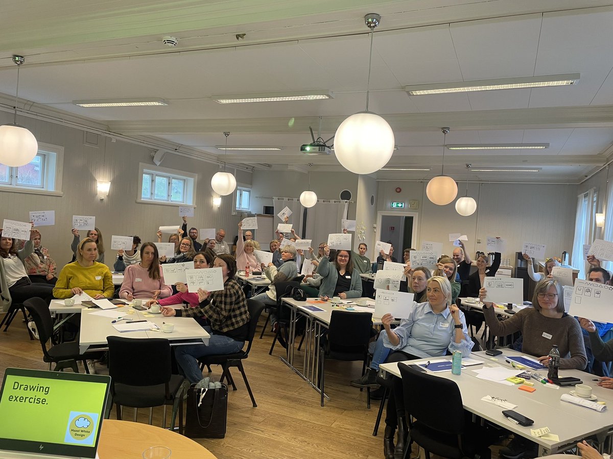alysonwalkerRHC's tweet photo. A fantastisk &amp; packed day teaching Service Design for Healthcare to these wonderful professionals from North Norway.  Using a user-focussed approach to progress QI projects with empathy at the heart.

@HelseNord @MetteFredheim @redfernjam @HazeloneWhite 

 #design #inspired https://t.co/2EpncooHem