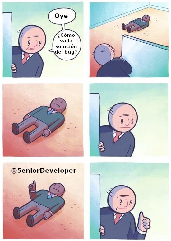 5eniorDeveloper's tweet photo. Debugging? Naaaan yo me acuesto a reflexionar el por qué elegí esta manera de ganarme la vida https://t.co/mAp4uuW17W