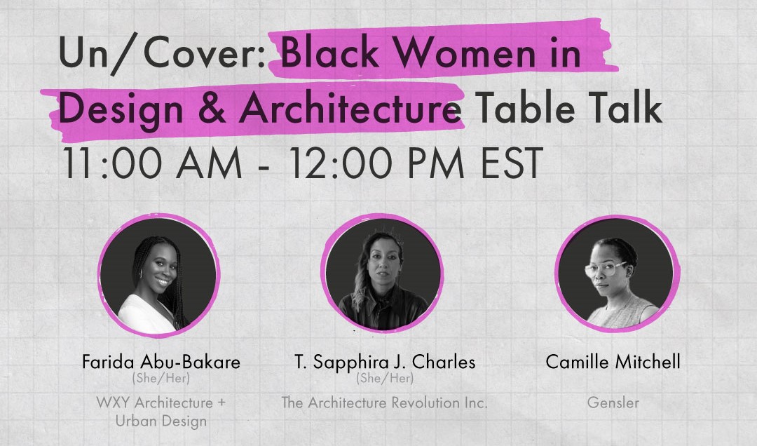 sid_tmu's tweet photo. @sid_tmu's  Year End Show, Un/Filtered Day 3: Un/Cover: Black Women in Design &amp; Architecture Table Talk with Farida Abu-Bakare, T. Sapphira J. Charles, &amp; Camille Mitchell. Sunday, May 15 11:00 AM-12:00 PM EST. Register here: https://t.co/IQyUXzgAfP https://t.co/OibPUWwGls