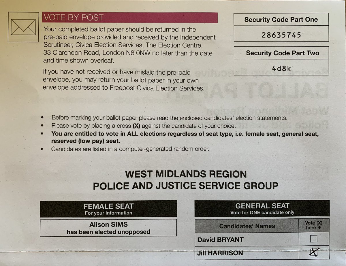 jch2078's tweet photo. Postal votes have arrived please make sure you vote for #vote4JillSGE #integrity #experience #membersvoice https://t.co/Sq523Wv8xV