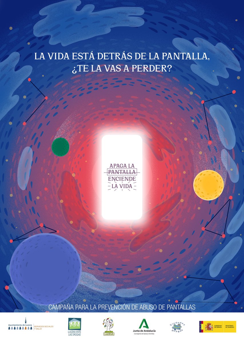 AytoLucena's tweet image. El Ayuntamiento de Lucena, a través del Plan Local de Salud, pretende erradicar el avance de la adicción a la pantallas, especialmente entre la población infantil y adolescente.

Campaña 💻&apos;Apaga la pantalla, enciende la vida&apos;✅

Info 👉 tinyurl.com/ycx2a6kw