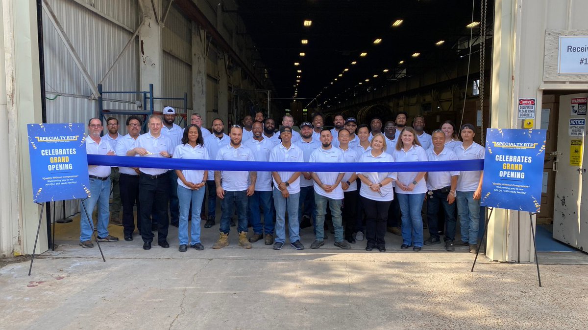 SpecialtyRTP's tweet photo. Specialty RTP celebrated the Grand Opening of our Stafford, TX location yesterday. The celebration represented our commitment and focus on continuous improvements in quality, safety, and company culture.

#teamspecialty #quality #companyculture #safety https://t.co/PK0ds6CGiV