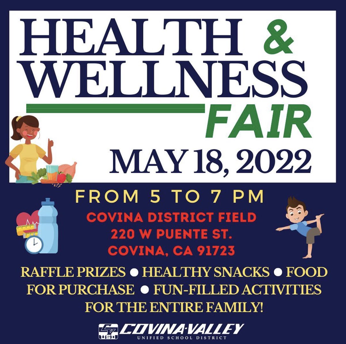 CovinaHighPTSA (@covinahighptsa) on Twitter photo Check out the Health and Wellness Fair on May 28th from 5-7pm! <a href="/CovinaColts/">Covina High School</a> <a href="/CovinaValleyUSD/">Covina-Valley Unified School District</a> Check out the Health and Wellness Fair on May 28th from 5-7pm! <a href="/CovinaColts/">Covina High School</a> <a href="/CovinaValleyUSD/">Covina-Valley Unified School District</a>