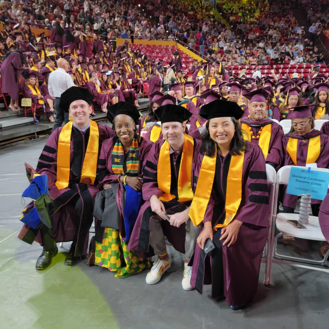 ASUCommunities's tweet photo. Congrats to our PhD graduates and all our our SCRD grads! We're so excited to celebrate with you today! #ASUgrad #WattsGrad 
@asupublicsvc https://t.co/XEE3HXITBj
