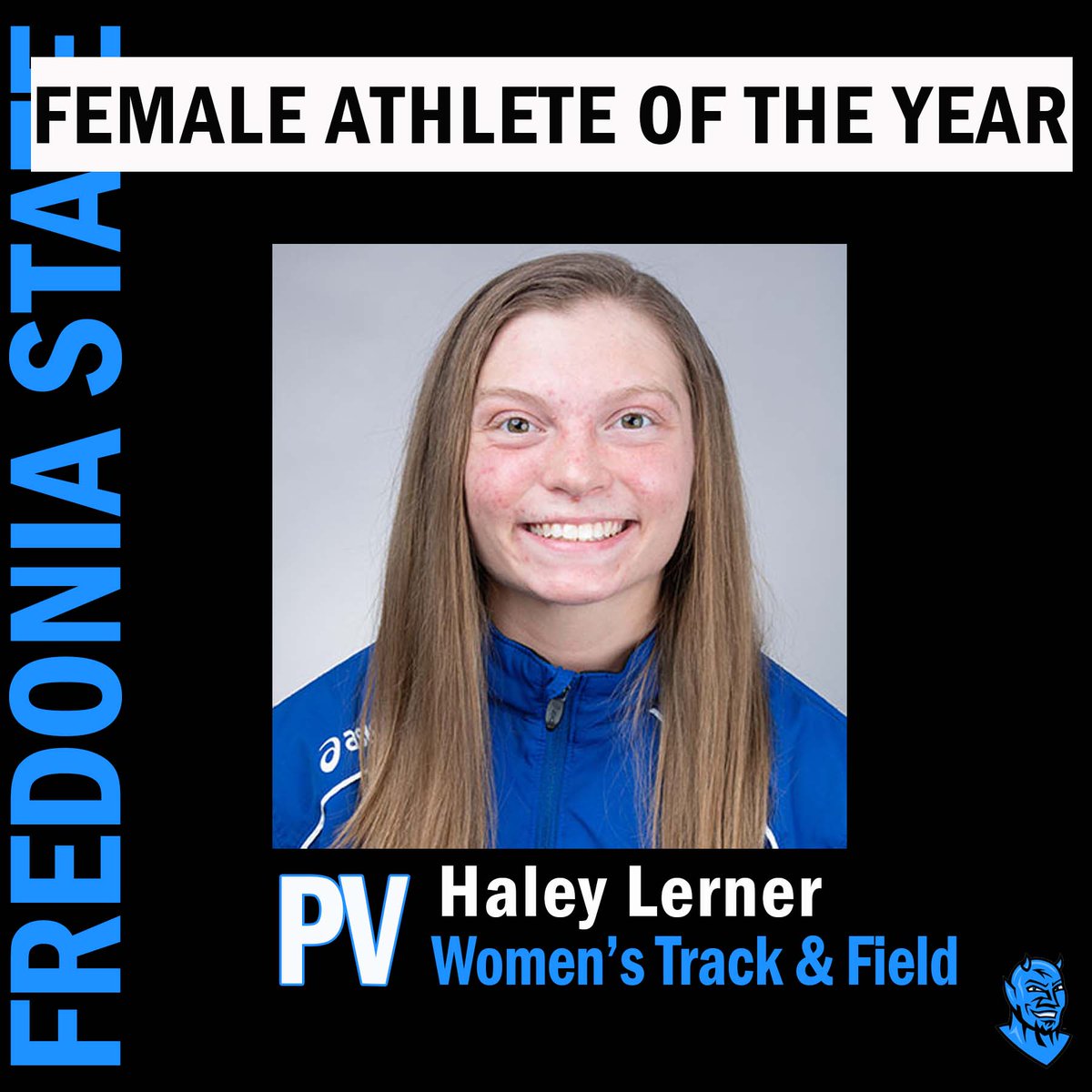 FredBlueDevils's tweet photo. The 20212-2022 Female Rookie of the Year was a tie between Haley Lerner, of @FredoniaXCTF, and Mary Culeton, of @FredoniaWHoops. Congratulations to both athletes for their outstanding performance during the year and making the Blue Devils' culture proud! https://t.co/vfSVJZGmzc
