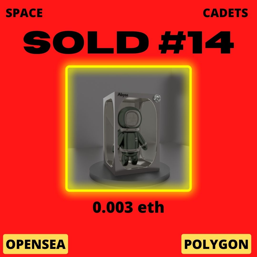 SOLD #14🤩
Our ABYSSNFT has been sold for 0.003 eth to 
<a href="/cryptosquiddies/">CryptoSquiddies</a>,  CONGRATULATIONS 🥳

There are still some NFTs at 0.002, go for them before the sell out 🔜

opensea.io/collection/spa…

#digitalart #dropyournft #NFTProjects #NFTsales #NFTdrop #NFT #Cryptos