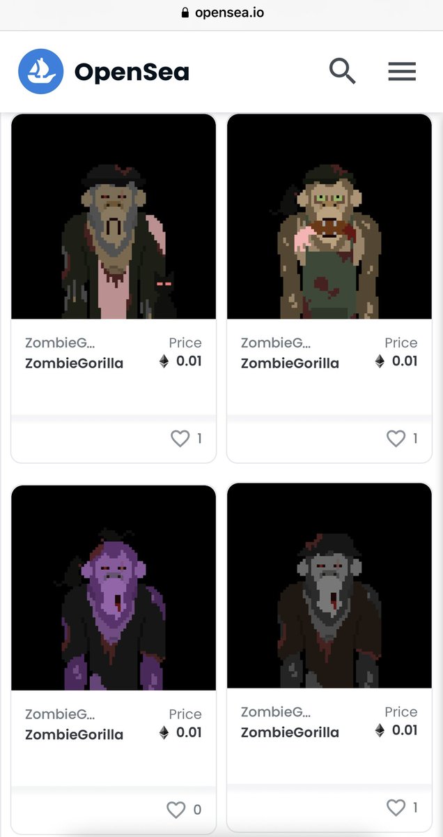 Peter27276126's tweet photo. @0x_niceist This is a brand new project @zombiegorillas https://t.co/FFj0XbXbHz