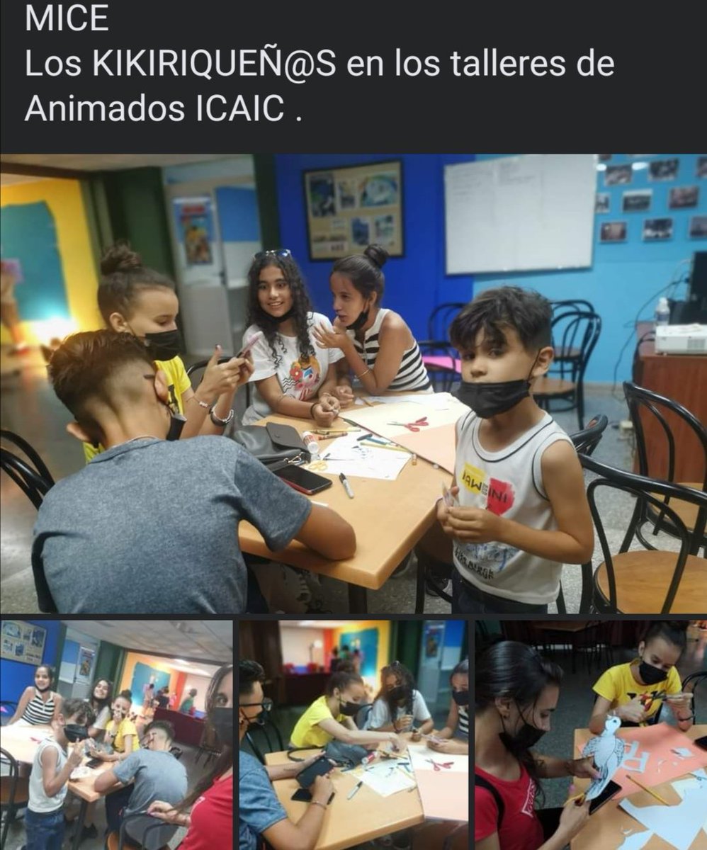 CKikirito's tweet photo. MICE  (Muestra Internacional de Cine Educativo)
Los kikiriqueñ@s
-Ledenis Alba
-Alejandro Alfonso García
-Vanesa Gesen Díaz
-Adriana Aguilar
-Diego Gesen Díaz 
Se encuentran participando en los talleres 
❤️👍📸 de
       Irma Ávila de México
       Claudia Ruiz https://t.co/sWg51u9D5k