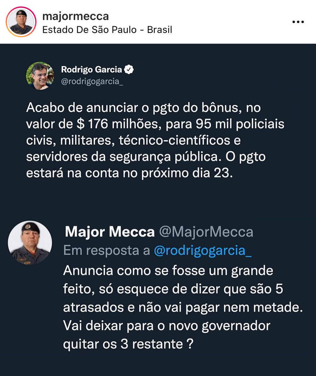 MARIADA05225192's tweet photo. @rodrigogarcia_ por que não mencionou os policiais penais no bônus? https://t.co/y245rmKUU1