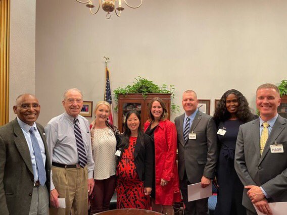 FrancisIsBusy's tweet photo. The person who takes photos for Chuck Grassley’s Twitter is oddly fixated on the blank upper walls of rooms https://t.co/Tx6lnYv9BA