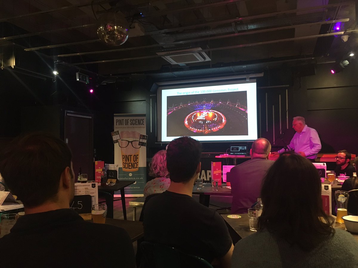 EditorKatie's tweet photo. So happy @pintofscience is back in person! Great talks by @SirMCaulfield and Diana Blaydon 🤓🍻 https://t.co/4148VBlEqe