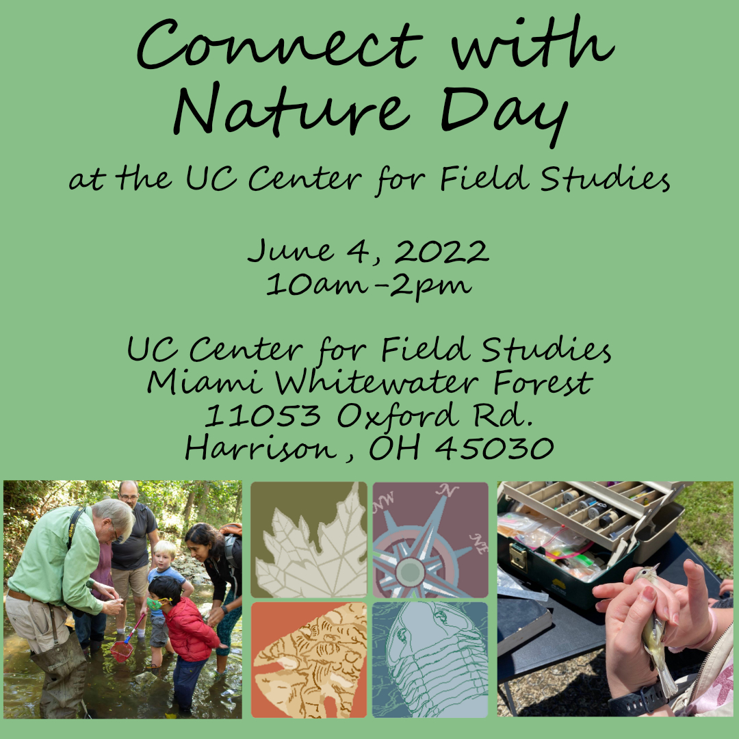 Mark your calendars and join us in June for a day of exploration and learning lead by UC faculty, staff, and students. Bring the whole family!

#ConnectWithNature #ScienceOutreach #PublicScience #NatureDay

&lt;artsci.uc.edu/research/cente…&gt;