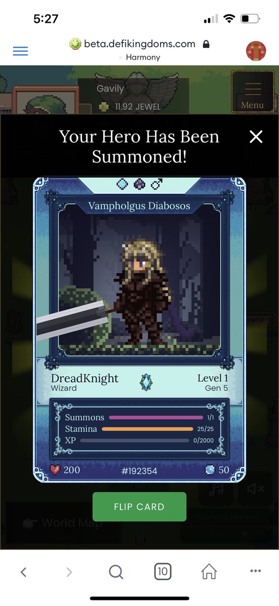 KelschDK's tweet photo. Decided to try one last time for the long sword summon…@DefiKingdoms https://t.co/fjsOu52sG6