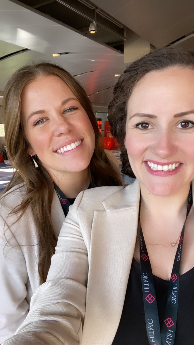 SwaayHealth's tweet photo. These two ended up in matching outfits on Day 1&amp;2 of #HITMC22. By totally coincidence. #HITMC  @HaileyFroisland @BrittLQ https://t.co/5BJduHgC35