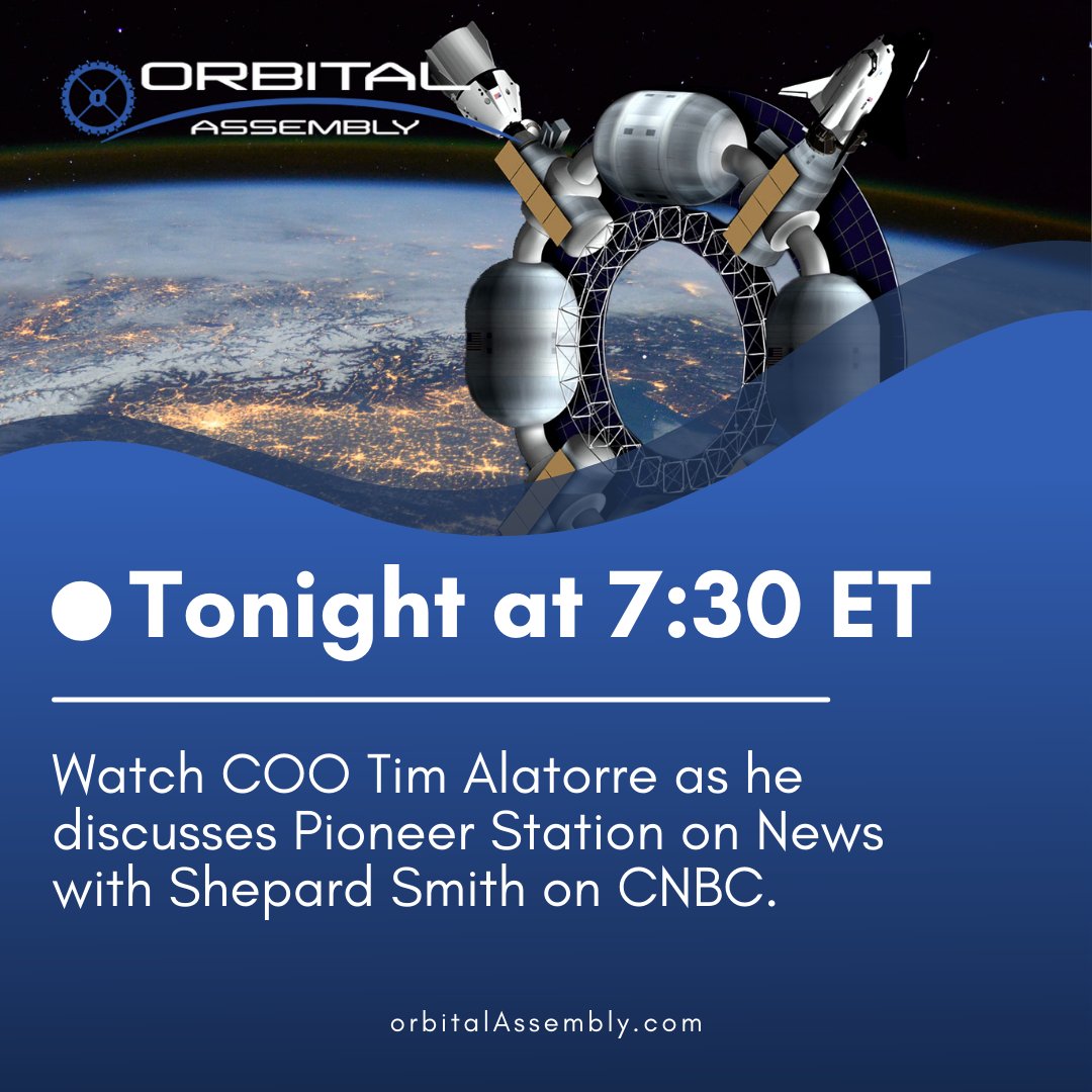 abovespacedev's tweet photo. Tonight between 7:30-8:00 ET our own COO Tim Alatorre will be appearing on @CNBC on @thenewsoncnbc! Tim will be discussing Pioneer station! #space https://t.co/gDaJEYfOTV