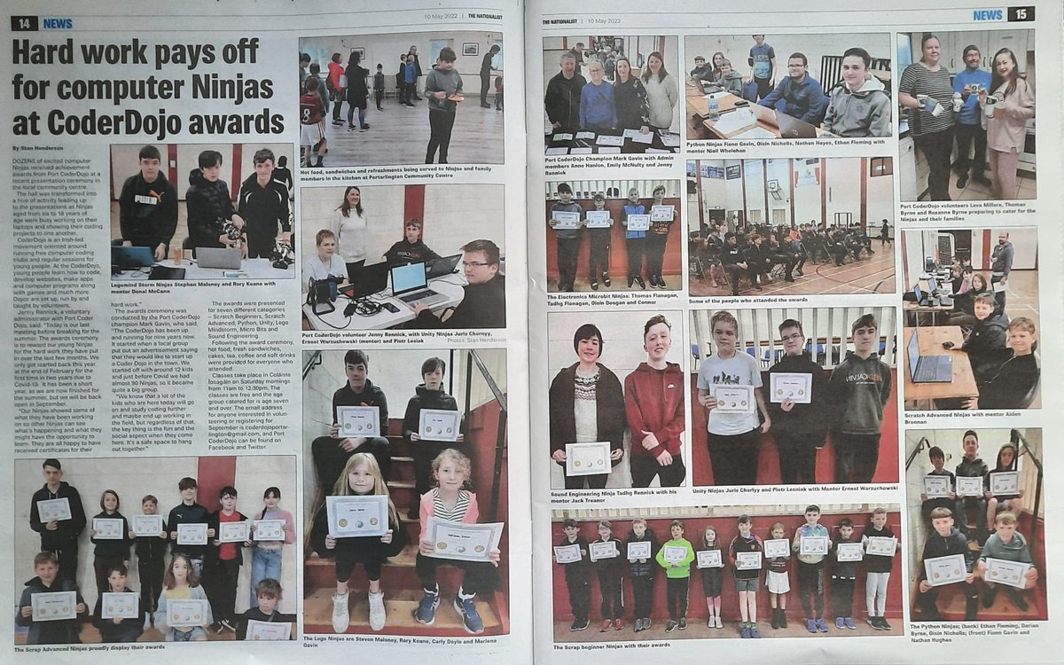 CoderDojoPort's tweet image. All the guys getting their awards!
