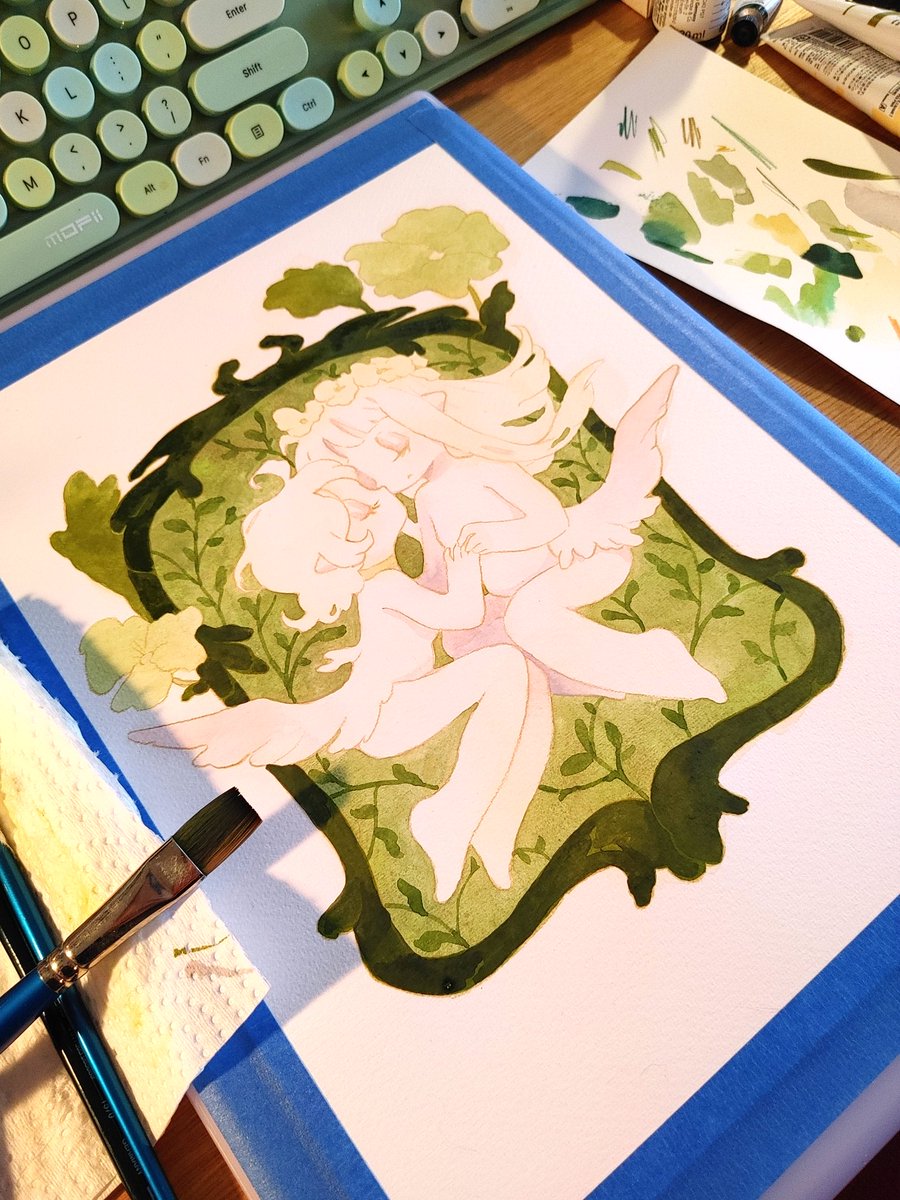 owlyjules's tweet photo. Little wip! (Still obsessed with green as well.XD🌱🌿) https://t.co/PdrW1MiVDW
