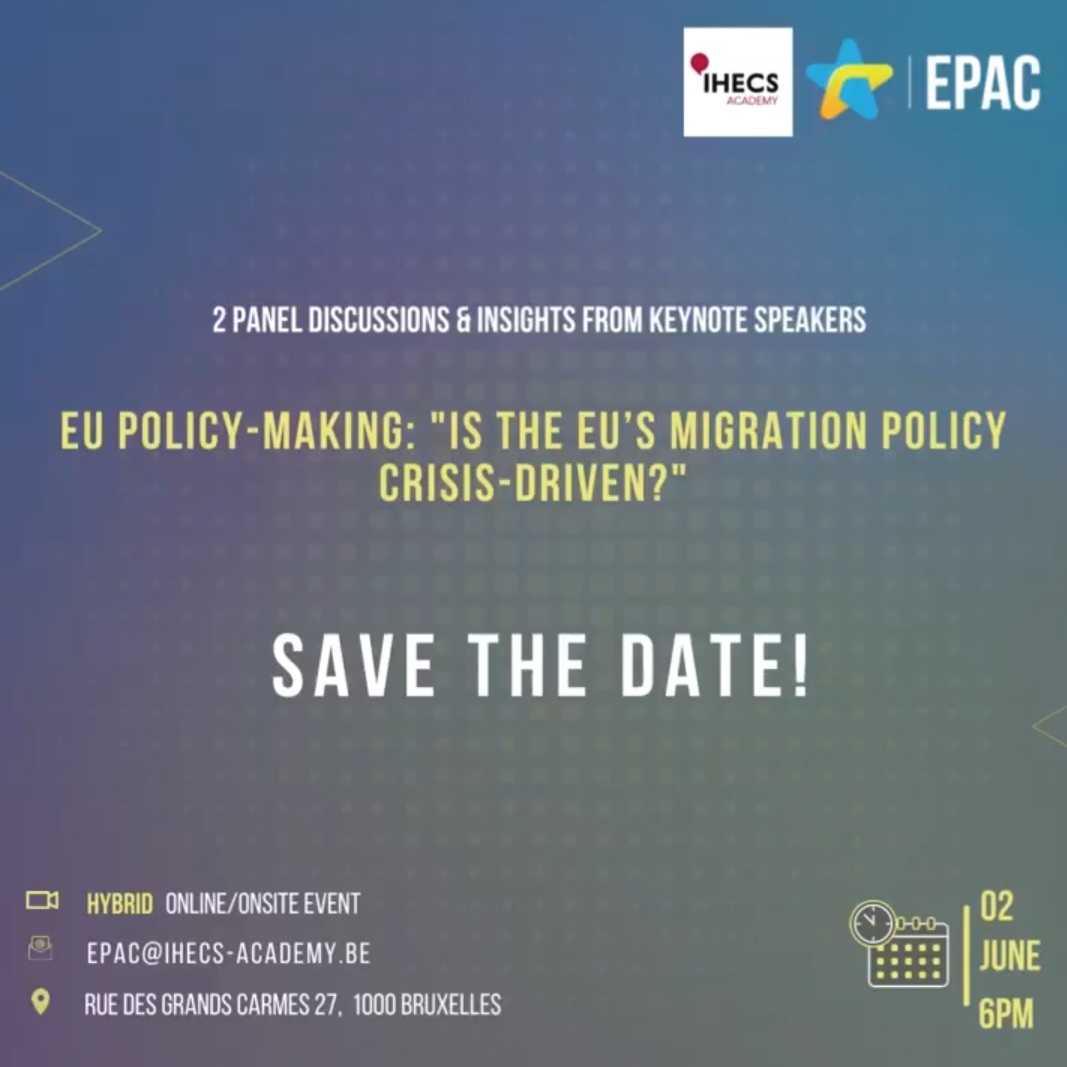 🔔Coming Soon 🔔
The <a href="/IHECSAcademy/">IHECS Academy</a> is hosting a high-level panel discussion with policymakers, experts and guests on EU's🇪🇺 Policy Response to #War Refugees on ⤵️
🗓️ 2 June 
📍 Hybrid event
Stay tuned to know more❗️

#WithRefugees #MigrationInFocus