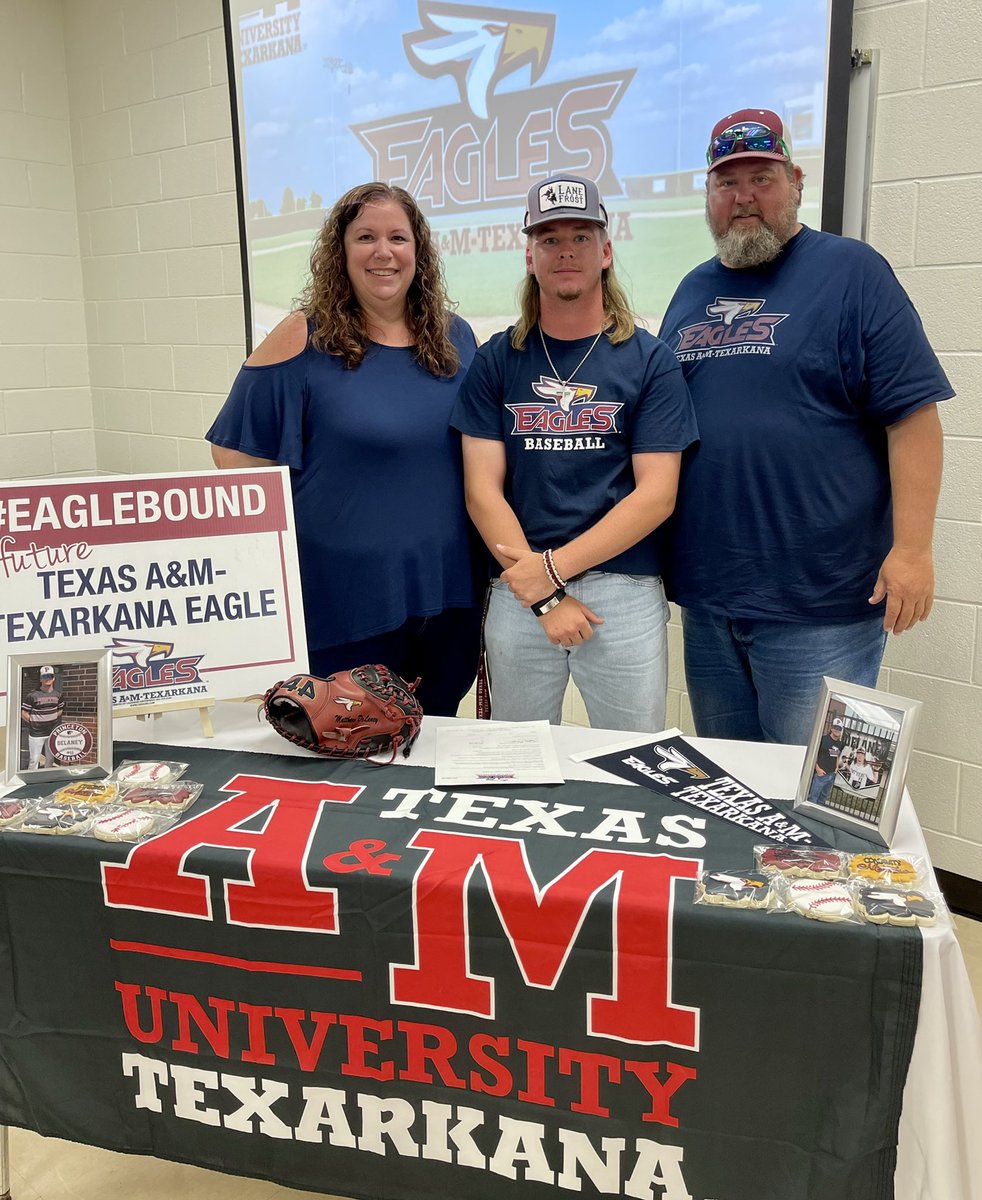 PHS senior Matthew DeLaney, a catcher, signed to play baseball for Texas A&amp;M-Texarkana, an NAIA school in the Red River Athletic Conference. He was joined by his parents, Mark and Amy DeLaney, and Coach Leroy Mansanales.