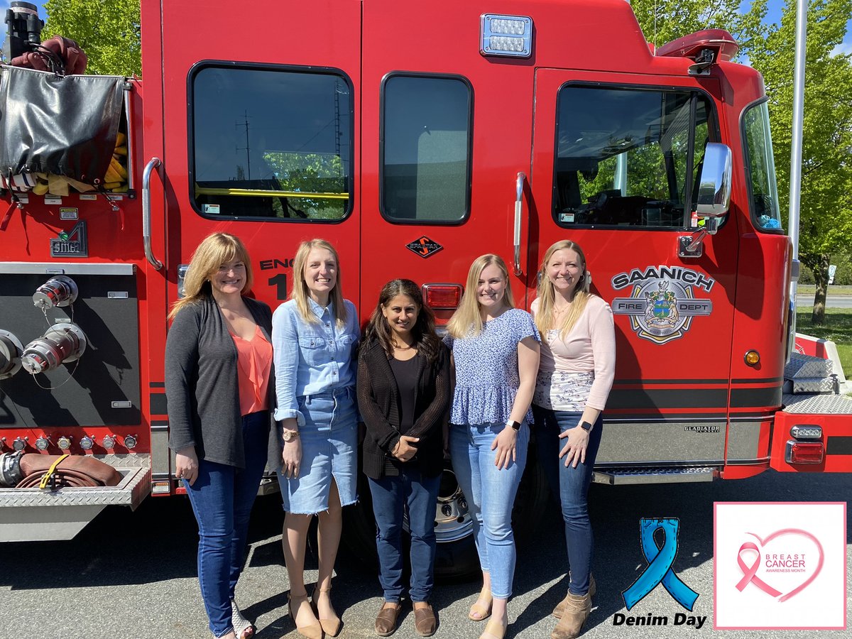 SaanichFire's tweet photo. We support @FoundationCURE, on National Denim Day. For the past 25 years they invite all Canadians to join a national movement in support of the fight against breast cancer.  #denimday
#Saanich https://t.co/CmvyGV7U8I
