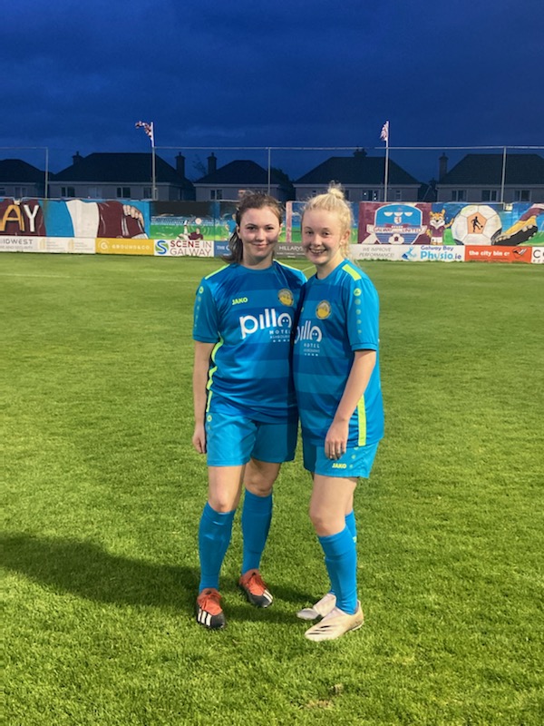 TTownfc's tweet photo. Tipperary Town F.c duo Megan Heffernan and Ellie Cremins who represented Tipperary u19s tonight against Galway in Eamonn Deasy Park tonight .
Tipp lost out 2 - 1 on the night and now face Wexford, date tbc 🔵🟡⚽ https://t.co/us3zsGzaAd