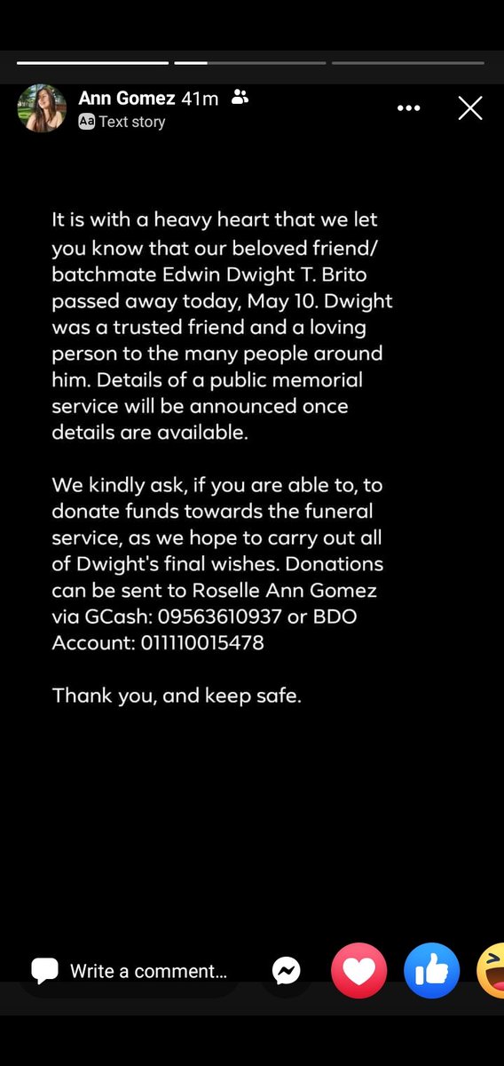 iamabisilerio's tweet photo. CALL FOR DONATION for the passing of our dear friend. 🥺 https://t.co/Csmb3vcbFH